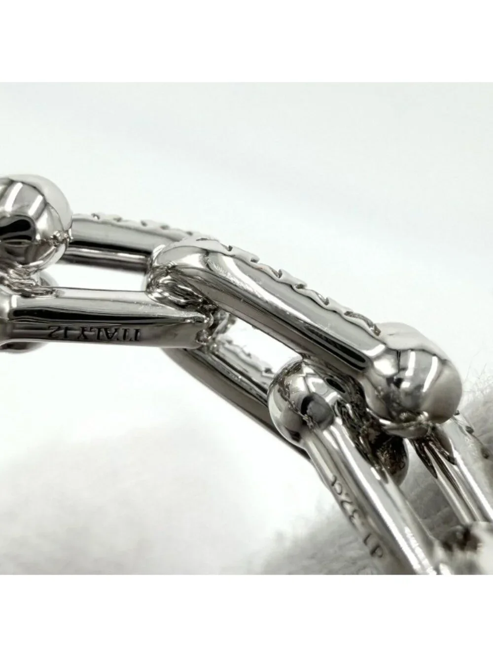 Tiffany & Co Ring Small Link Accessory Pave White Gold Diamond